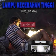 1 Buah Lampu Mini Senter Kepala LED AYOTO 5 Mode USB Charger Multi Fungsi Anti Air Sensor Tangan