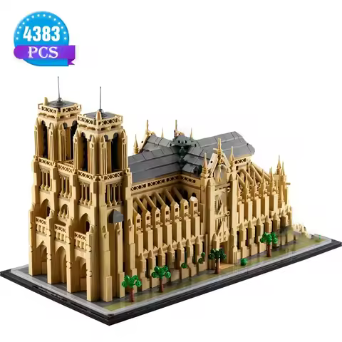 Notre Dame blocks Popular toys, famous classic attractions, Notre Dame model building blocks, childr