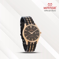 Mirage Jam Tangan Pria Analog 8775 M Black Rose Gold Lis Rose Gold Original Stainless
