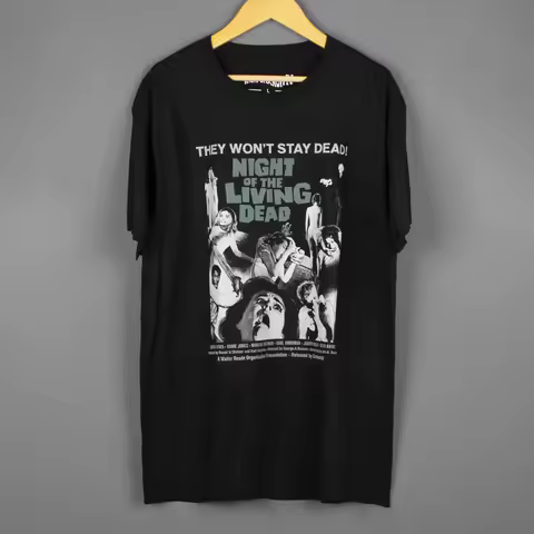 Night of the Living Dead T-Shirt George A Romero Dawn of the Dead Zombie 60S Horror Movie Long Sleev