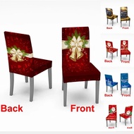 Christmas Printed Dining Chair Covers Stretch Spandex Chairs Slipcovers Washable Chair Cover Seat Slipcover for Dining Room Home