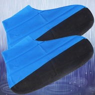 1 Pair Rubber Boots Shoe Cover Rubber Thicken Rain Reusable Elasticity Overshoes Anti-slip Waterproof Bike Boot Protector Covers