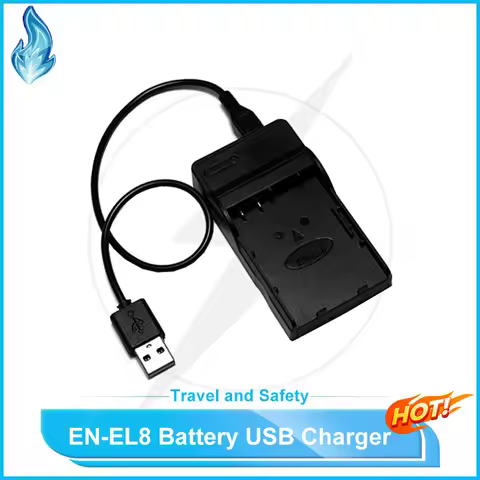 EN-EL8 Battery USB Travel Charger for Nikon Digital Camera Coolpix P1, P2, S1, S2 , S3 , S5 , S50, S