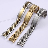 Stainless steel watch strap 20mm 21mm Arc interface metal Jubilee silver gold men watchband For Role