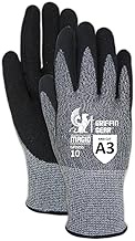 MAGID Liquid-Grip Sandy Nitrile Coated ANSI A3 Cut-Resistant Gloves, 24 Pairs, Size 8/Medium