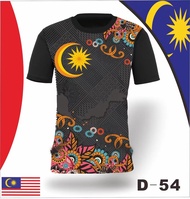 Jersey Malaysia Sport T-shirt Dewasa#D54