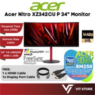Acer Nitro XZ342CU P 34" UWQHD VA Widescreen LCD Monitor 1ms (VRB), 144 Hz, 3440x1440