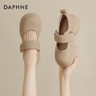 Daphne Daphne~French Gentle Mary Jane Women's Shoes Velcro Small Leather Shoes Platform Thick-Soled 