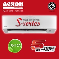 (WEST) Acson 1.0HP 1.5HP 2.0HP 2.5HP Aircond S Series - Non Inverter (R410A) Air Conditioner