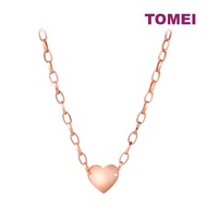 TOMEI Love Chain Necklace, Rose Gold 585