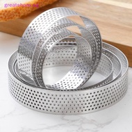 greatshore  5/6/7/8/9/10 CM Perforated Tart Rings With Hole Stainless Steel Tart Bottom Tower Fruit 