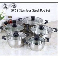 PERIUK LIMA BERADIK STAINLESS STEEL 16cm 18cm 20cm 22cm 24cm