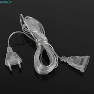 PERRY1 Power Extension Cord For Holiday For Home EU Plug Cable Plug Standard 3M 5M Transparent Exten