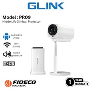 GLINK MINI PORTABLE PROJECTOR ANDROID 13 MINI VIDEO LCD PROJECTOR 2G 16G SUPPORT 4K HDMI USB WIFI