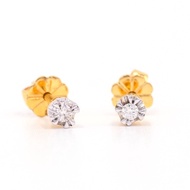 Happy jewelry Diamond Earrings Real Gold 37.5% ER239