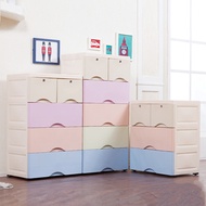 Drawer - type storage cabinet plastic 3 - layer storage cabinet assembly finishing cabinet