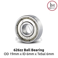 626zz Miniature Ball Bearing 19 x 6 x 6mm Bearing / Laker
