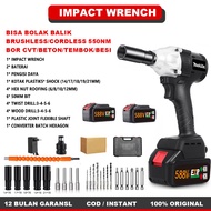 MAKITA Impact Wrench 1090V/588V Impact Baterai Brushless torsi besar impek makita Impact wrench Mesi