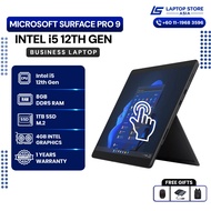 Microsoft Surface Pro 9 i5 12th Gen 13" OLED Deattachable 2in1 8GB RAM DDR5 5200Mhz 1TB SSD M.2 , 1 