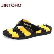 S&amp;SENG    JINTOHO Big Size Summer Slippers Flip Flop Shoes Fashion Men Sandals Brand Male Massage Slippers