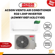 ACSON VIENTO AIR CONDITIONER R32 1.0HP INVERTER (A3WMY10EF/A3LCY10E)