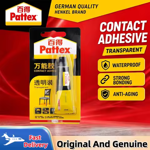 Pattex PXT4X1 Contact Adhesive 12ML Clear Strong Transparent Soft Leather Wood Model Shoe Tip Bondin