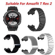 accessories For Amazfit T-Rex 2 pro SmartWatch Outdoor Sports Bracelet Strap Solid Stainless Steel Metal Watchband Replacement Strap