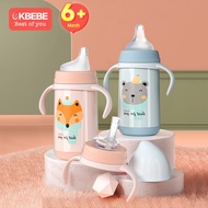 Baby Stainless Steel Insulated Baby Bottle with Straw Type Baby Bottle Big Baby Dual-use Thermos Cup Straw Cup One Bottle Multi-purpose