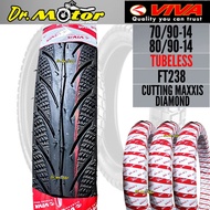 VIVA Tyre 14 Tubeless FT238 70/90-14 80/90-14 Cutting Maxxis Diamond Made In Malaysia TAYAR