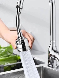1入組可旋轉和可過濾防濺濕水龍頭,可彎曲廚房洗滌槽龍頭過濾器可節省用水