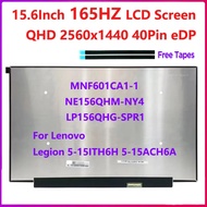 15.6Inch Laptop 165Hz  LCD Screen NE156QHM-NY4 LP156QHG-SPR1 MNF601CA1-1 For Lenovo Legion 5-15ITH6H