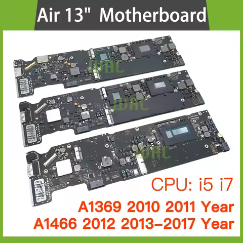 Original A1466 Logic Board For Macbook Air 13" A1369 A1466 Motherboard i5 i7 4GB 8GB 2010 2011 2012 