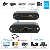 【 Ready Stock】4K 60Hz HDMI Audio Extractor 5.1 ARC HDMI Audio Extractor Splitter HDMI To Audio TO