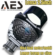 Bi-Laser Biled Projector AES Turbo Experience V2 Double Emiter Very Bright Lampu LED Motor Lampu Mot