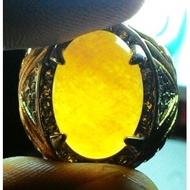 Cincin Titanium Batu Giok Kuning HQ