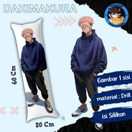 dakimakura anime Sukuna Jujutsu Kaisen / guling ukuran 20x60 cm anime Sukuna Jujutsu Kaisen gambar 1