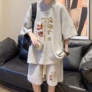 National Trendy Short-Sleeved T-Shirt Men New Chinese Style National Style Casual Sports Suit Men Yo