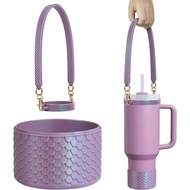 Water Bottle strap & Silicone Boot for Stanley Cup 40/30 oz,Made for HydroJug Traveler 32/40 oz, for