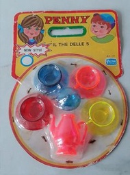 懷舊玩具.意大利製造玩具 made in italy ，70年代玩具: 70年代玩具膠公仔:茶具套裝 tea set