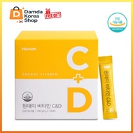 [Hurum] One Day Vitamin C+D 2g x 100 Sticks – K-Health Supplement for Immunity & Bone Care