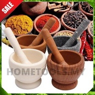 Lesung Batu Lesung Kayu 11 cm Mortar and Pestle Wooden Garlic Spice Mixing Grinding Bowl | Batu Lesu