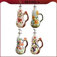 blesiya Ceramic Olive Oil Dispenser Bottle Easy to Refill Farmhouse Storage Vinegar Dispenser Bottle