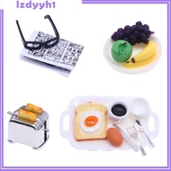 [JoyDIY] Kitchen Playset Wood Miniature Bread Maker 1/12 Bread Maker Toy for Dining Room