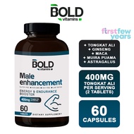 Bold Vitamins Male Enhancement (60 Tablets) Tongkat Ali 400mg, Ginseng, Maca for Men Performance