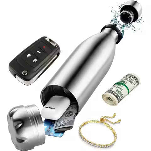 750ml Diversion Water Bottle Portable Water Bottle Secret Stash Pill Organizer Can Safe Hiding Spot 