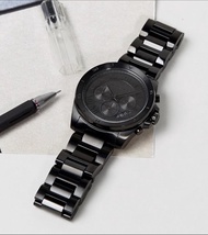 Guaranteed Original Michael Kors Brecken Chronograph Black Stainless Steel Men's Watch MK8482 With 1 Year Warranty For Mechanism