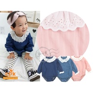 Mommy's Home AA154 Cloth Lace Long-Sleeved Romper epk Jumpsuit Baby Onesie Imitation Denim Knitted F