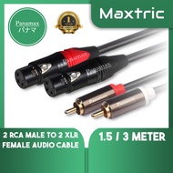 Panamax Premium Quality 1.5 / 3 METER 2 XLR Female To 2 RCA MALE = PX-1159