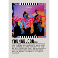 【READY STOCK】Aesthetic Poster Wall Youngblood album by 5 Seconds of Summer famous boy band