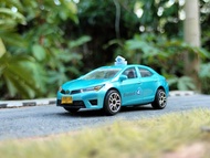 diecast miniatur Toyota Corolla Altis custom taksi blue bird skala 64